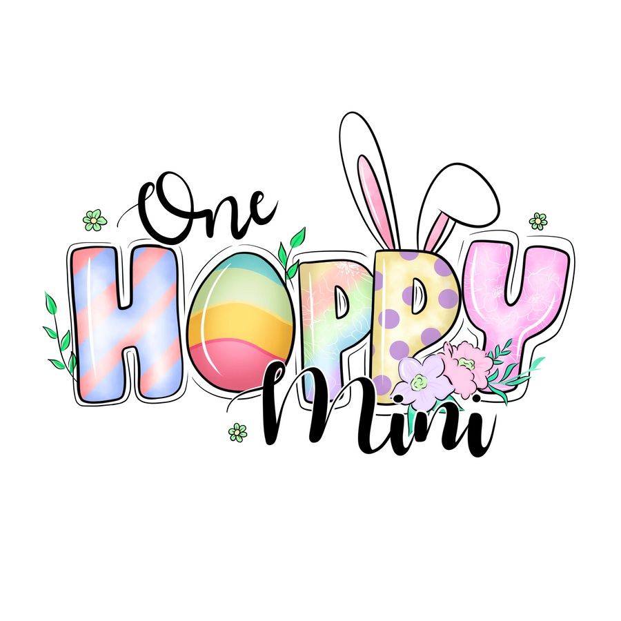 One Hoppy Mini Easter Design - DTF Ready To Press