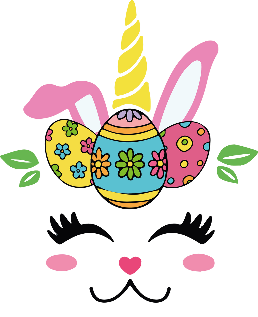 Easter Cute Unicorn Egg Design - DTF Ready To Press
