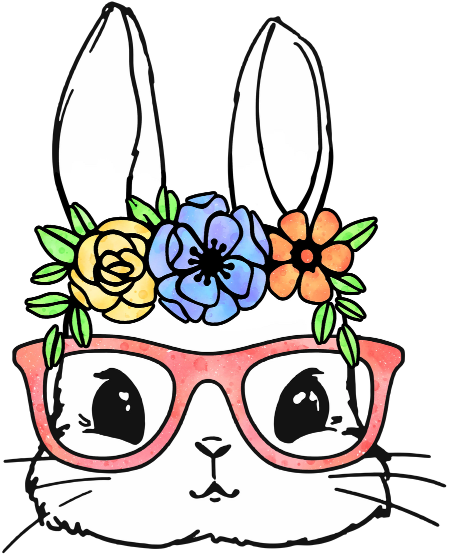 Easter Cute Bunny Design - DTF Ready To Press