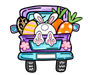 Easter Truck Bunny Design - DTF Ready To Press - DTF Center 