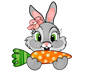 Cute Bunny Easter Design - DTF Ready To Press - DTF Center 