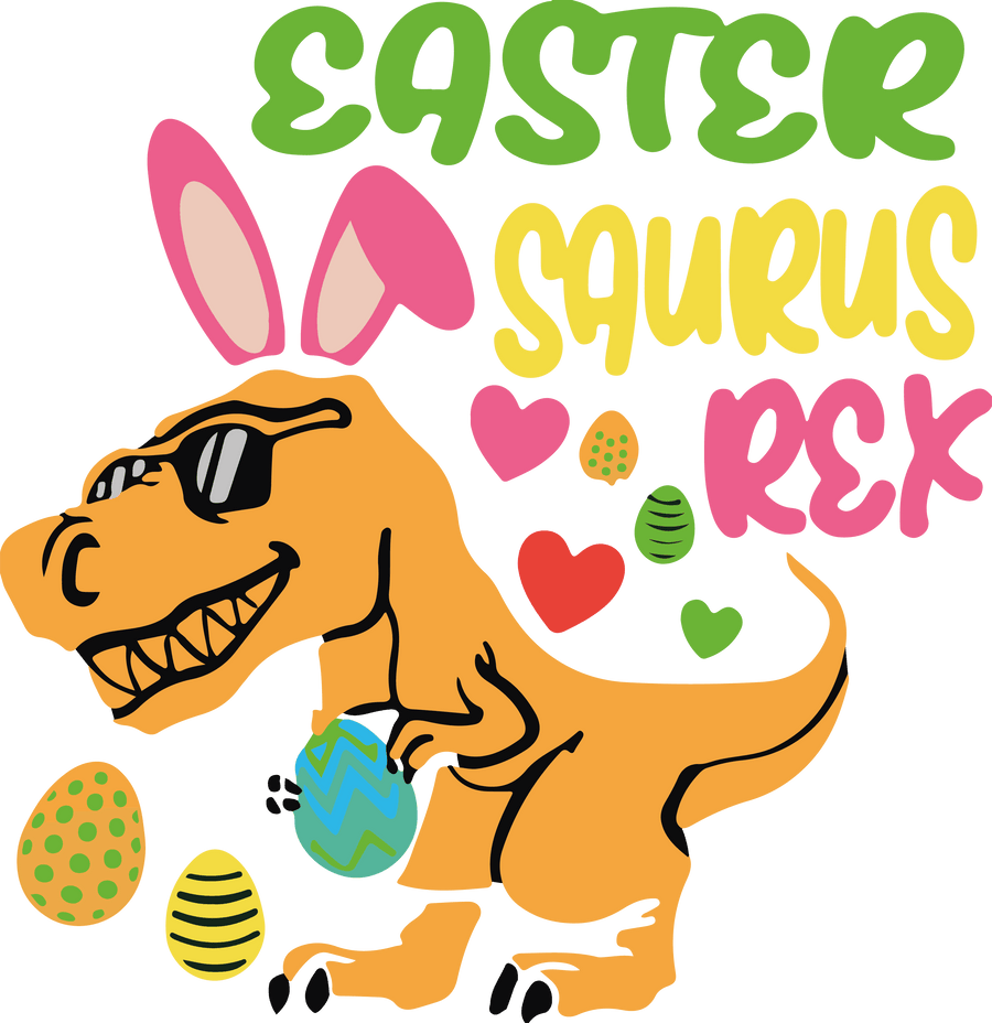 Easter Saurus Rex Design - DTF Ready To Press