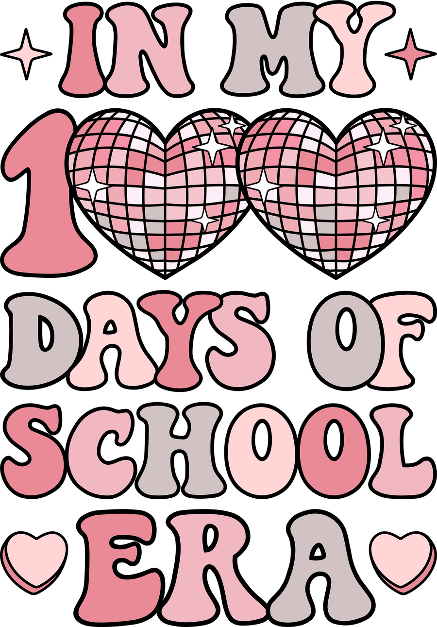 En mi era de 100 días de escuela Diseño - DTF Listo para imprimir