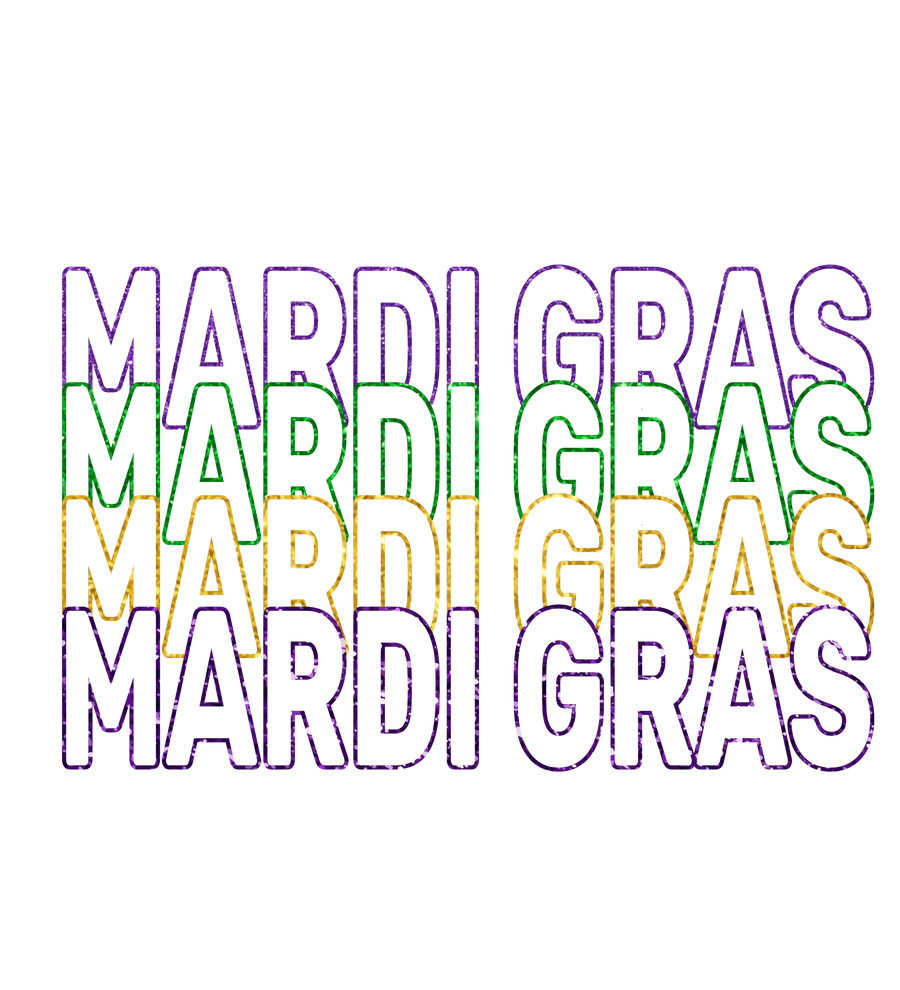 Mardi Gras Party Design - DTF Ready To Press