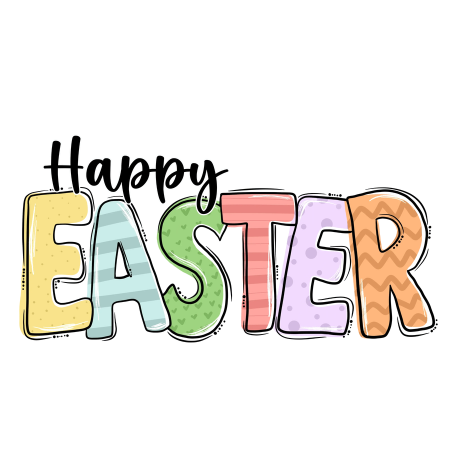 Happy Easter Design - DTF Ready To Press