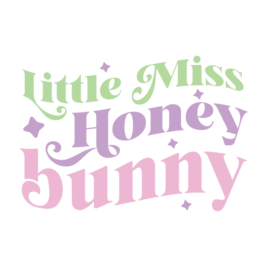Little Miss Honey Bunny Easter Design - DTF Ready To Press