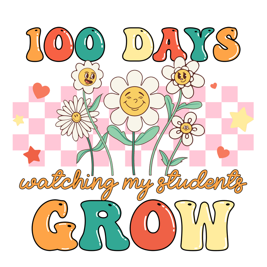 100 días viendo crecer a mis alumnos Diseño - DTF Listo para imprimir