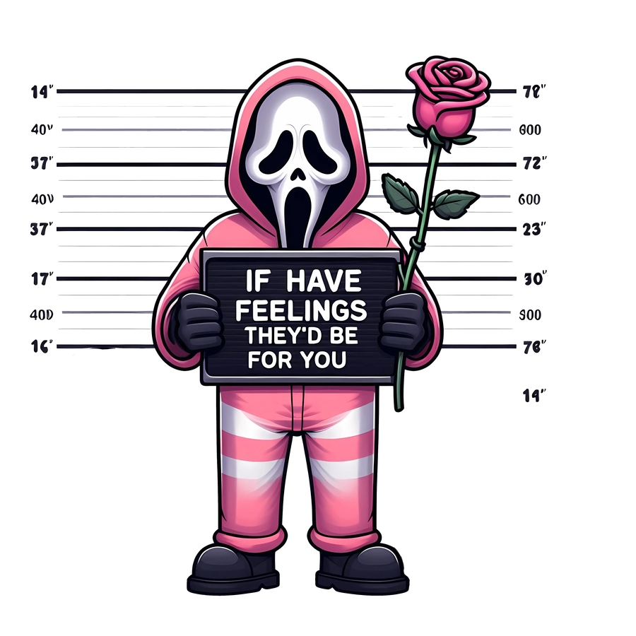 Scream Ghostface If I Feelings They'd Be For You Valentine's Day Design - DTF Ready To Press