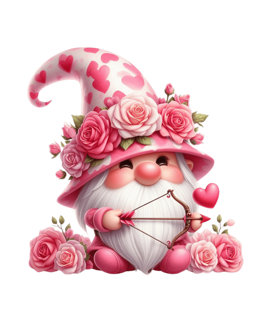 Gnom-Cupido Valentinstags-Design - DTF Ready To Press