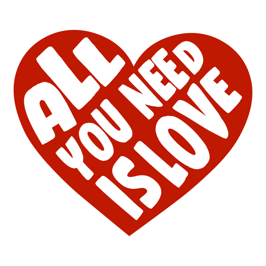 All You Need Is Love Valentine's Day Heart Design - DTF Ready To Press
