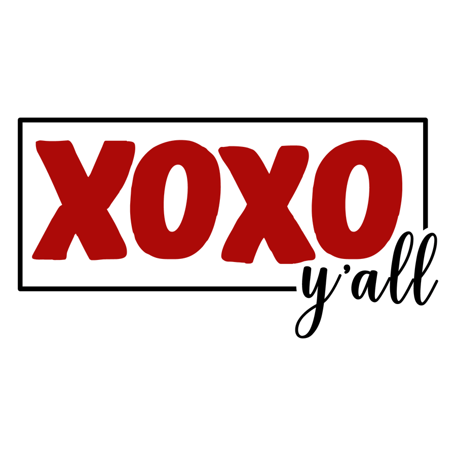 XOXO Y'all Valentine's Day Design - DTF Ready To Press