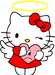 Angel Hello Kitty And Bad Bunny Valentine's Day Design - DTF Ready To Press - DTF Center