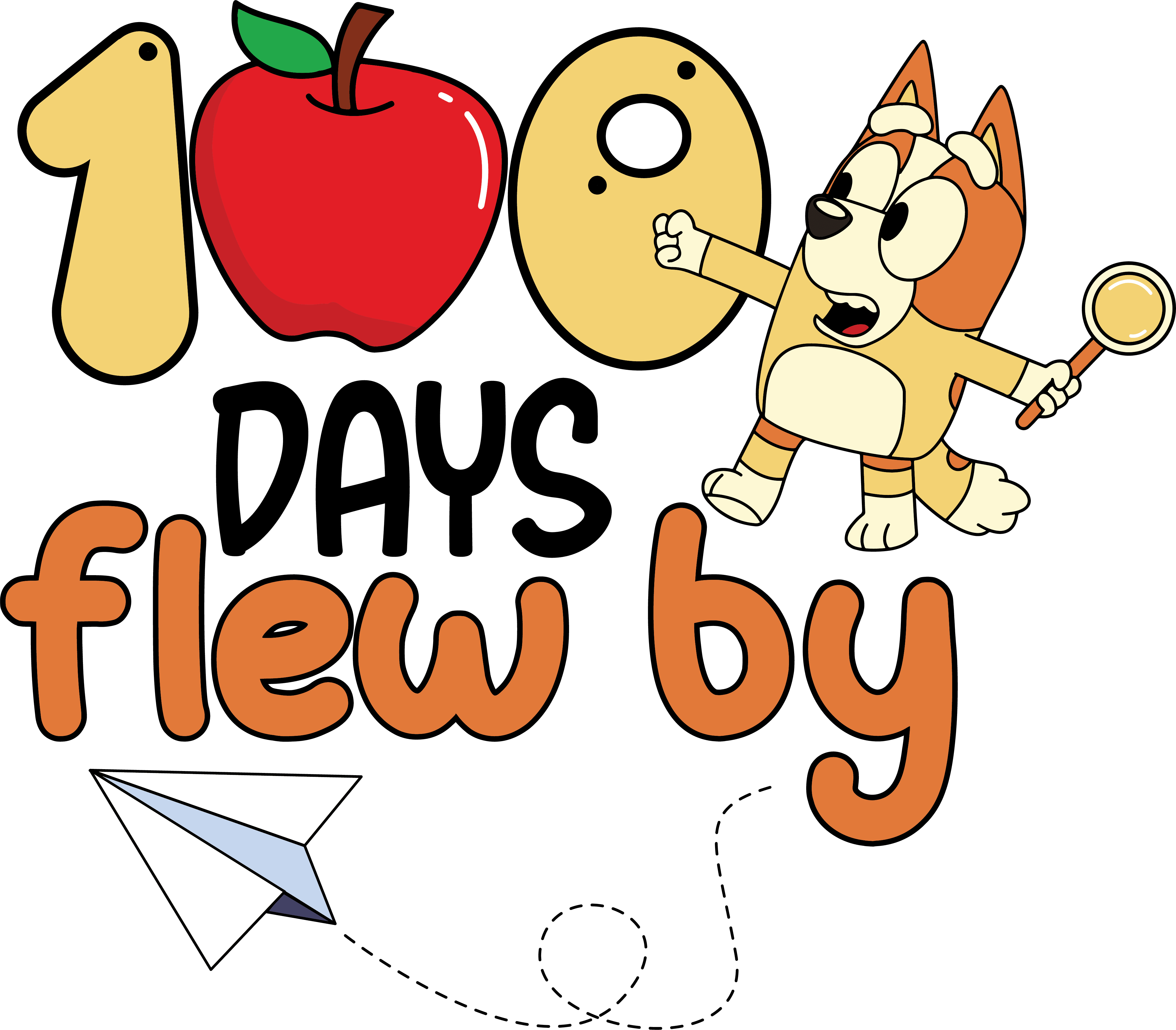 100 Days Flew By Bingo Design - DTF Ready To Press – DTF Center