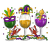 Mardi Gras Party Wine Design - DTF Ready To Press - DTF Center 