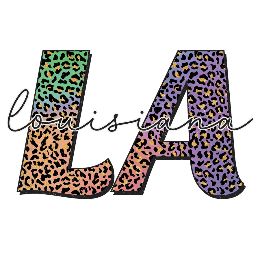 Louisiana Los Angeles Mardi Gras Design - DTF Ready To Press